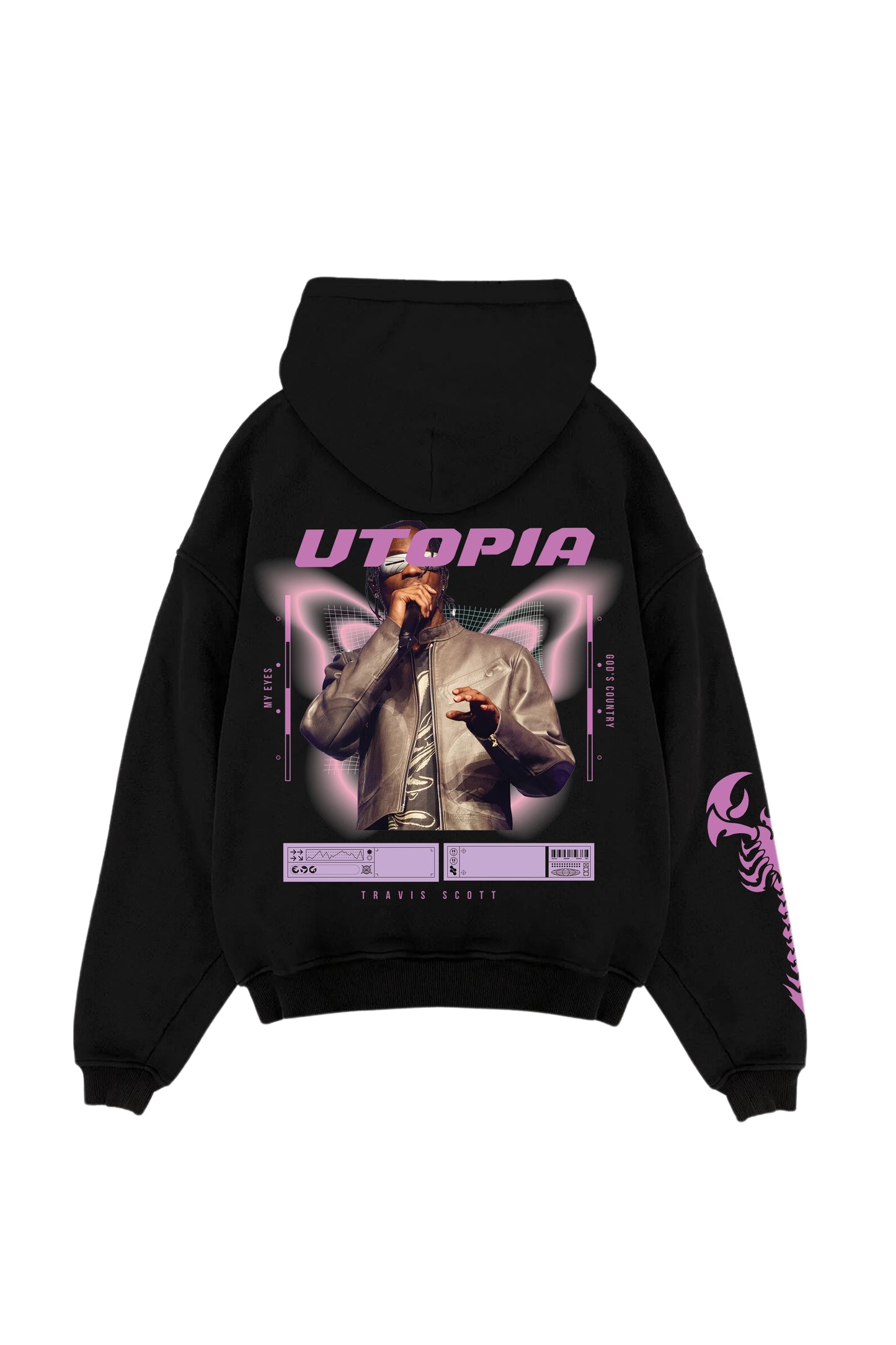 Utopia Designed Oversized Hoodie